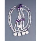 プラスチック念珠　8寸　水晶・紫水晶　組房